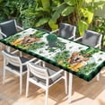 thumbnail image 2 of St Patricks Day Table Cloths for 8 Foot Rectangle Tables, Modern Watercolor Dogs Green Shamrock Patio Waterproof Elastic Fitted Tablecloths, Washable Rectangular Table Cover for Camping, 2 of 8