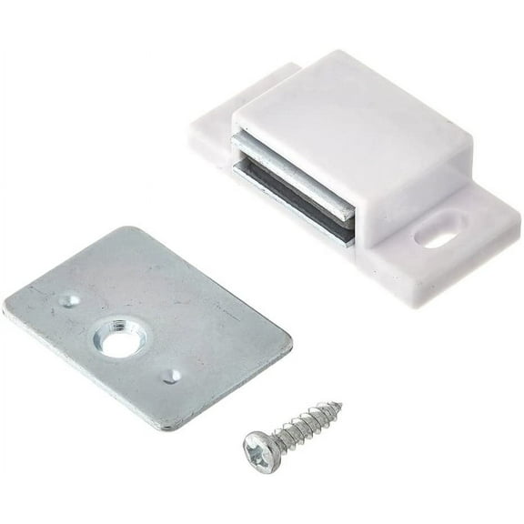 Shutter Hardware 50631-R 15lb Single Magnetic Catch White/zinc Retail Pack (2)
