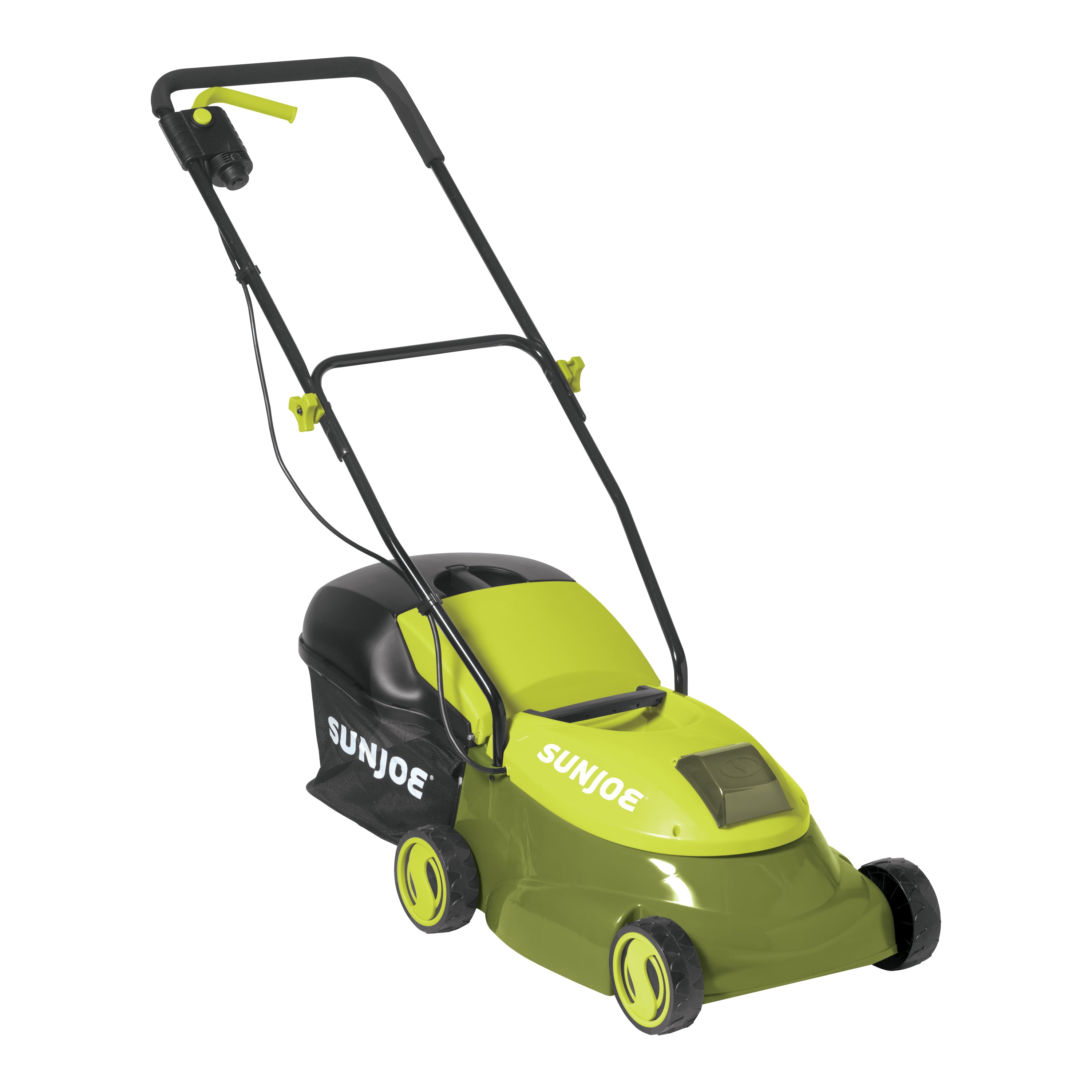 Sun Joe 28V Cordless 14" Brushless Push Lawn Mower, Adjustable Cutting Height, 5.0-Ah