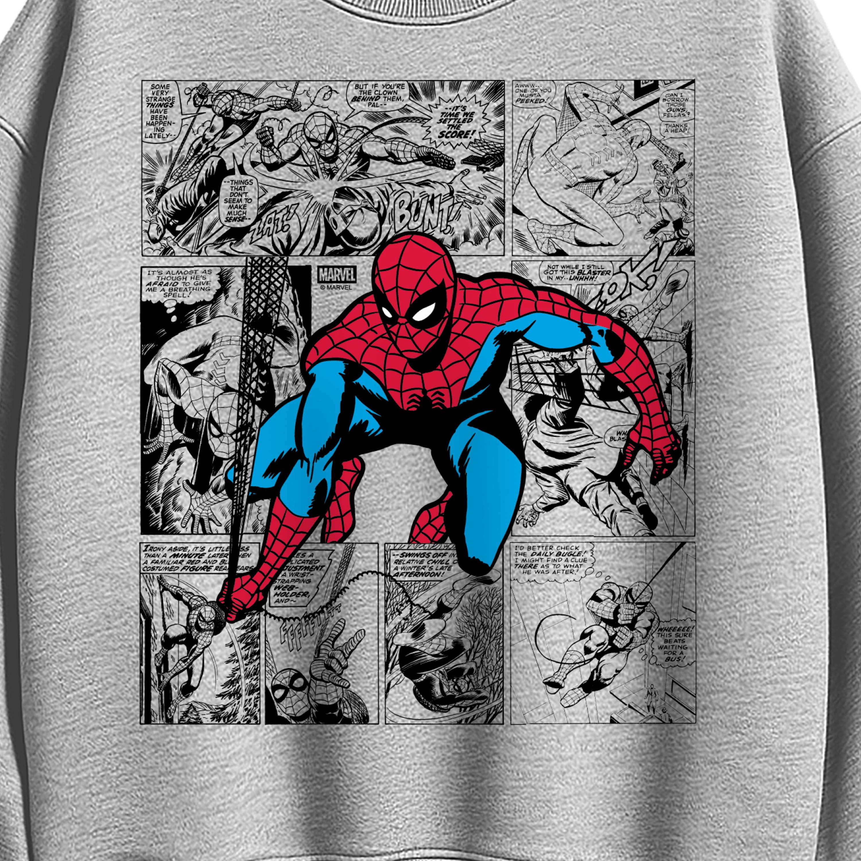 Marvel - Spider-Man Comic Jump - Women's Oversized Fleece Crew Sweatshirt