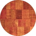 thumbnail image 1 of Ahgly Company Indoor Round Patchwork Orange Transitional Area Rugs, 7' Round, 1 of 1
