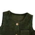 thumbnail image 5 of Esaierr Girls Fall Winter Corduroy Sleeveless Dress Solid Color Casual Party Dress Buttons Warm Vest Skirt Clothes for Toddler Kids 1-6 Years, 5 of 9