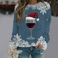 thumbnail image 2 of WEAIXIMIUNG Chandail en Molleton Décontracté de Noël pour Femmes Col Rond Manches Longues avec Imprimé Velours Double Face, 2 of 4