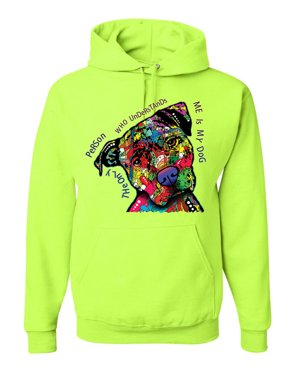 Colorful Pitbull Hoodie Dean Russo Dog Lovers Pet Best Friend Sweatshirt 