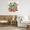 thumbnail image 3 of Stupell Industries Autumnal Thankful Pumpkin Holiday Painting Gallery Wrapped Canvas Art Print Wall Art, 36 x 36, 3 of 8
