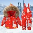 thumbnail image 2 of Staki Toddler Boy Snowsuit Boys Snowsuit Set - 2 Piece Polar Fleece Lined Weather Resistant Insulated Ski Jacket & Snow Bibs Overalls for Boys 1Y,2T,3T,4T,5T,6Y(Red,2-3 Years), 2 of 3