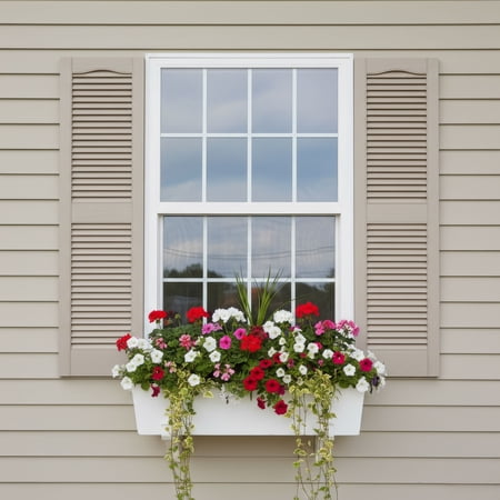 14 1/2 W x 48 H EverColor Open Louver Shutters w/Installation Shutter-Lok s & Matching Screws (Per Pair) Clay
