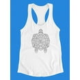 thumbnail image 3 of A Turtle In Zentangle Style Tank Women -Image by Shutterstock, Female x-Small, 3 of 4