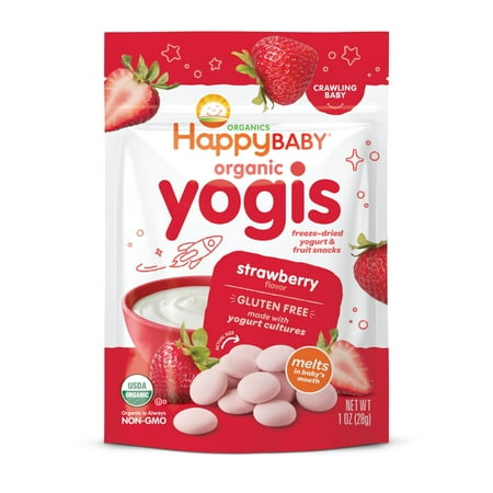 UPC 852697001477 product image for Happy Baby Organics Yogis  Strawberry & Yogurt Organic Freeze-Dried Baby Snack   | upcitemdb.com