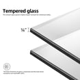 thumbnail image 7 of Aukfa 31"W x 55"H Bathtub Shower Doors, 1/4" (6mm) Thick SGCC Tempered Glass Bathtub Door, Brushed Gold, 7 of 7