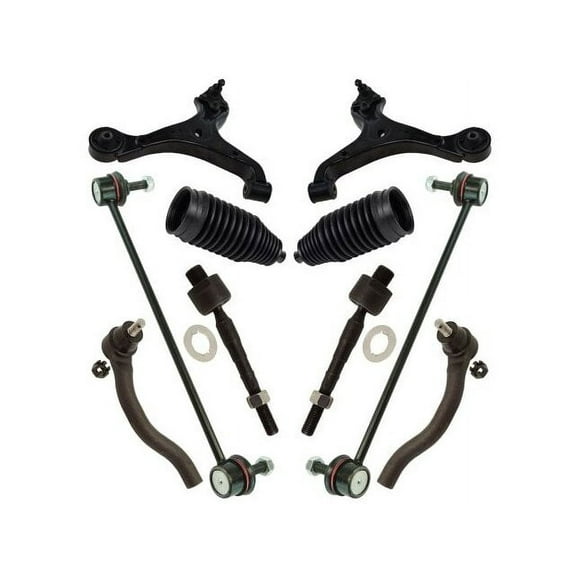 Front Control Arm Ball Joint Tie Rod and Sway Bar Link Kit 10 Piece - Compatible with 2013 - 2015 Acura ILX 2014