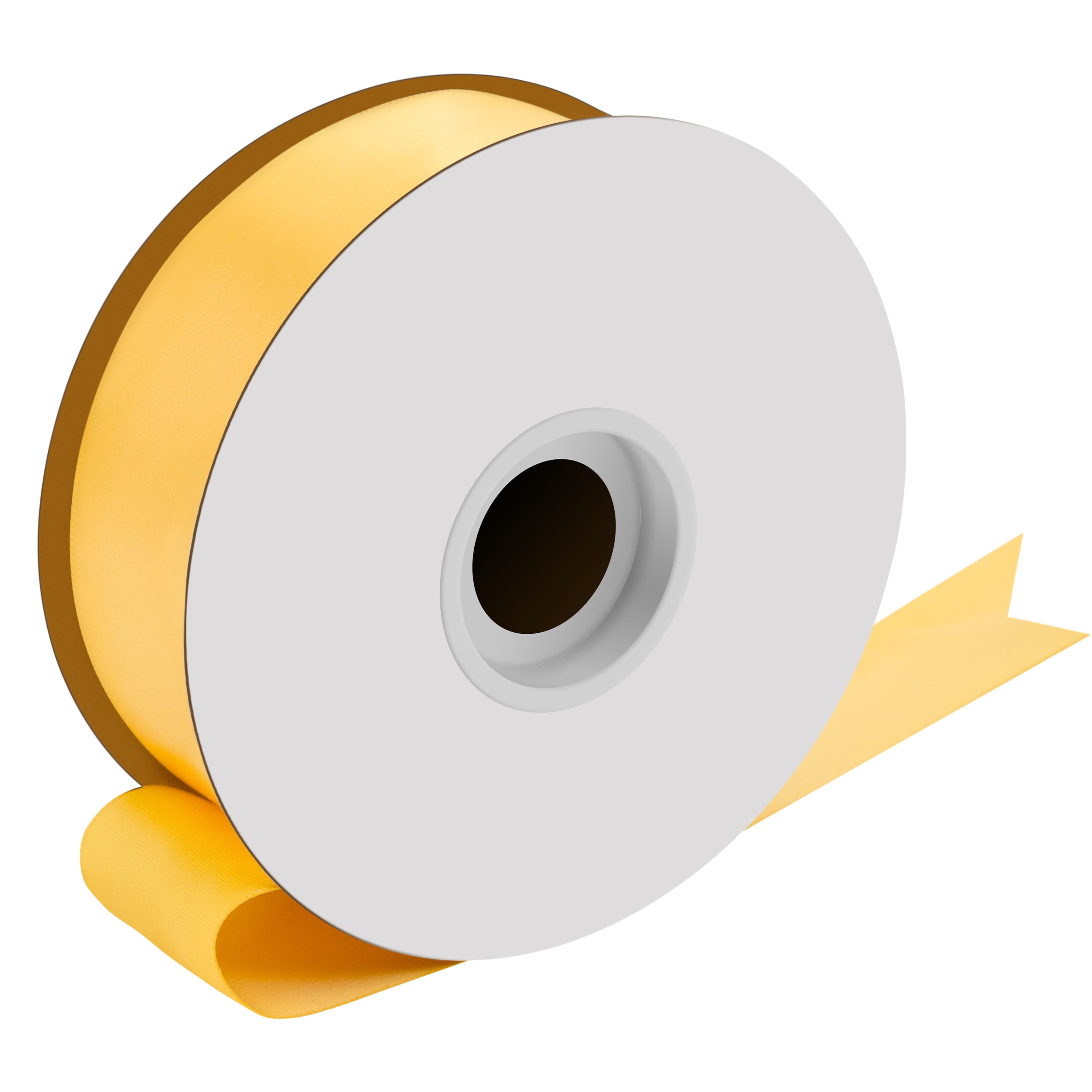 Offray Ribbon, Yellow Gold 1 1/2 Inch Single Face Satin Ribbon for Crafting, Sewing, Gift Wrapping, Decorating, 50 Yd, 1 Each