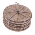 thumbnail image 1 of Set Of 4 Natural Beaded Round Coasters, 1 of 3