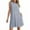 Blue, variant on Casual Striped Tank Dress for Women Sleeveless Round Neck Relax Fit Going Out A Line Beach Sundress with Pockets