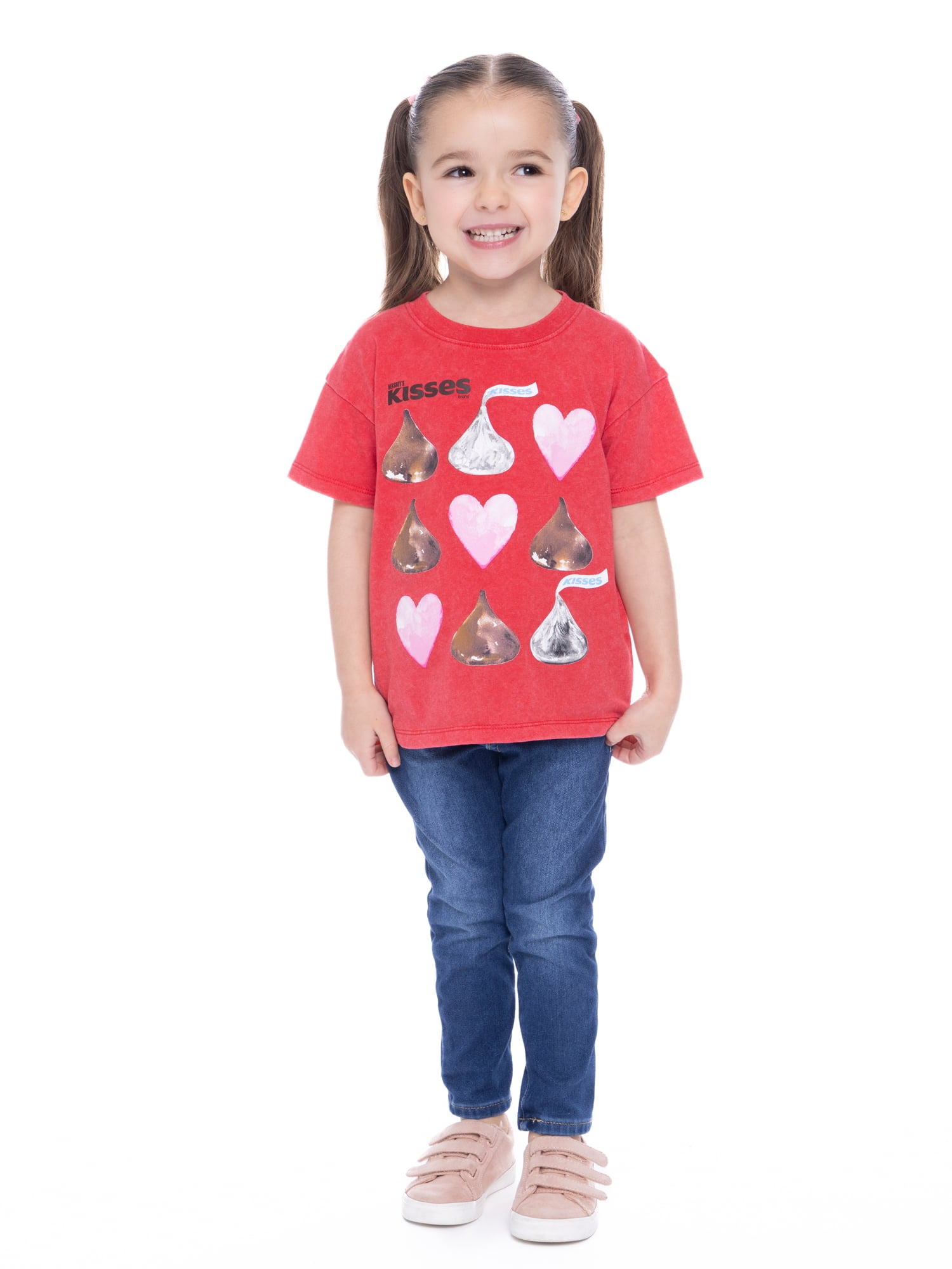 Hershey’s Toddler Valentine’s Day Kisses Graphic Tee, Sizes 12M-5T