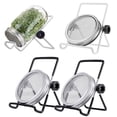 thumbnail image 2 of HomeLife Mason Jar Holder Slanted Stable Adjustable Anti-drop Anti-slip Fixed Stainless Steel Mason Jar Sprouting Jar Holder Household Supplies, 2 of 12
