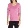 thumbnail image 2 of Hanes Women’s Cooldri Performance Long Sleeve V-neck Tee, 2 of 5