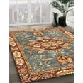 thumbnail image 2 of Ahgly Company Indoor Square Abstract Brown Red Geometric Area Rugs, 3' Square, 2 of 6