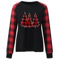 thumbnail image 4 of Timegard Hauts à Manches Longues pour Femmes Imprimé de Noël Col Rond Blouse Ample Confortable Automne Hauts Décontractés, 4 of 4