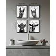 thumbnail image 3 of Funny Animal 8x10in Black Framed Wall Art Prints Guest Toilet Room Decor Cute Bathroom Signs Rustic Canvas Painting Farmhouse Artwork, 3 of 5