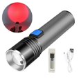 thumbnail image 2 of 670nm Usb Deep Red Light Led Flashlight Against Deteriorating Eyesight Torch1pcssilver, 2 of 2