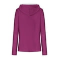 thumbnail image 3 of Mgmyaa Womens Hoodie Casual Long Sleeve Solid Hooded Shirt Blouse Pullover Fall Outfits, 3 of 5