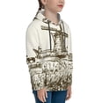 thumbnail image 3 of Picia Dutch Windmill Pattern Youth Hoodie - Warm Pullover Sweatshirt with Kangaroo Pocket, Ideal for Boys and Girls-X-Large, 3 of 6