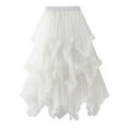 thumbnail image 2 of Besolor Womens Tulle Skirt Elastic High Waist Layered Mesh Fairy Skirt Knot Party Prom A-Line Flowy Maxi Skirts, 2 of 7