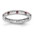 thumbnail image 3 of Auriga Fine Jewelry 925 Sterling Silver Garnet Ring for Women Size 10, 3 of 4