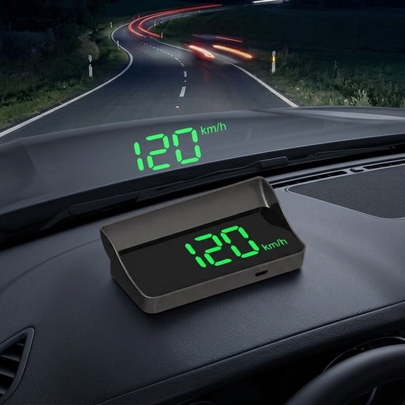 Smart in Car HUD Co Pilot, Auto Brightness Large MPH Digital Windshield Projector for Driving