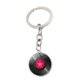 thumbnail image 1 of Llavero con colgante de piedra preciosa y disco de vinilo negro, llavero de metal creativo, accesorio para colgar en la bolsa, 1 of 5