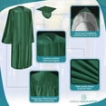 thumbnail image 6 of Endea Graduation Shiny Hunter Green Graduation Gown  Cap, 6 of 9