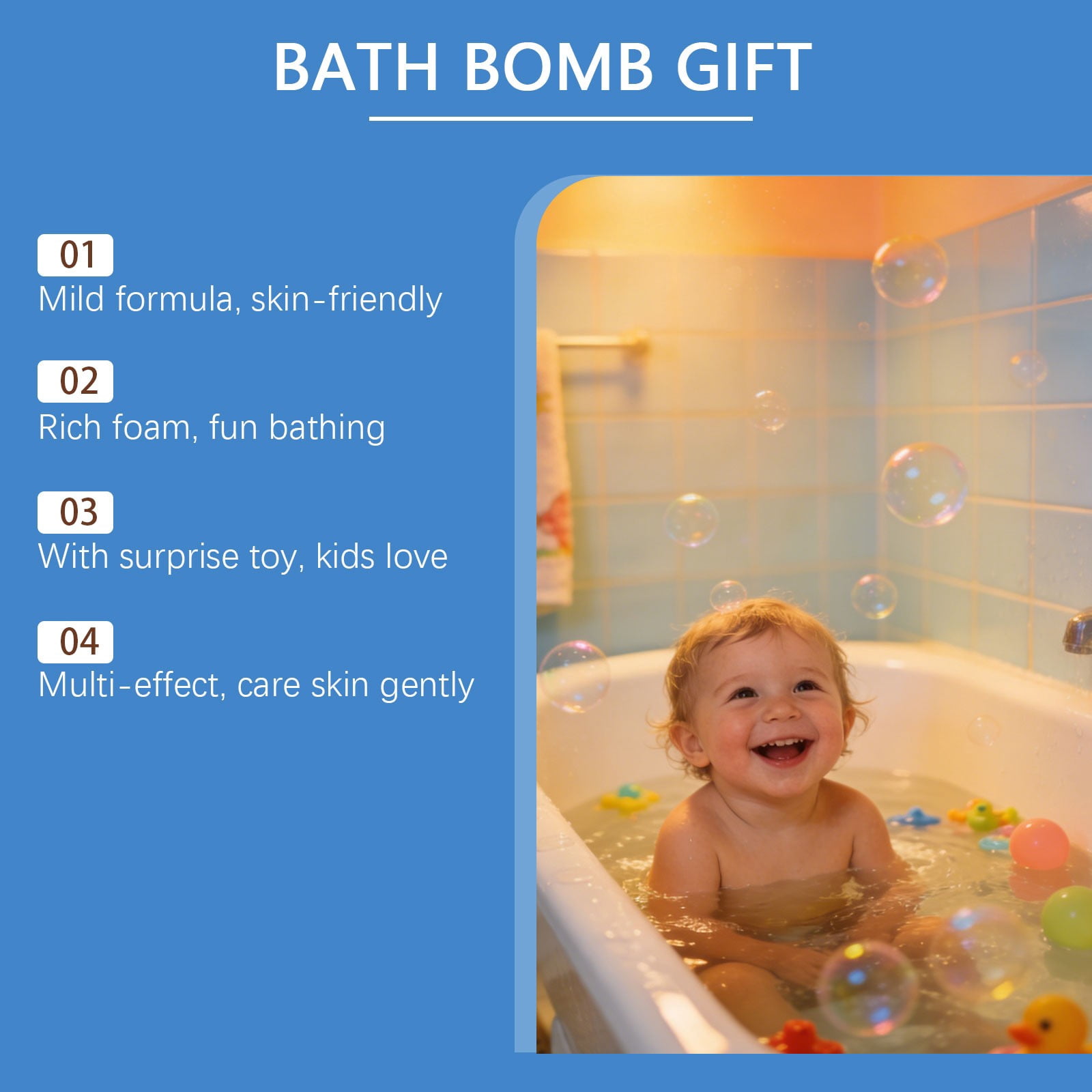 Bath Bombs Surprise Toys Inside, 12 Pack Natural Fizzing Bath Set, Colorful Bubble Bath Gift Box, Birthday Stocking Easter Basket Stuffers, Fun Soak Treats, Fizzy Party Favors, Natural Gift Set Kit