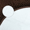 thumbnail image 4 of Unique Bargains 2 Pcs Oval Plush Mat Non Slip Washable Rug Brown 20" x 32", 4 of 7
