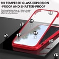 thumbnail image 5 of FIEWESEY Full-Body Rugged Case with Built-in Tempered Glass Screen Protector for iPhone 13 6.1 inch(Red), 5 of 8