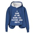 thumbnail image 2 of Promotions d'Été! Aqestyerly Hauts de Noël pour Femmes Liquidation Haut Imprimé de Noël Col Rond Manches Longues Pull Ample, 2 of 3