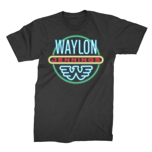 Waylon Jennings Men's Neon T-Shirt L