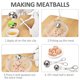 thumbnail image 4 of Fabricante con asas antideslizantes desmontables, pinzas para hacer bolas de carne de acero inoxidable, cuchara para masa de galletas para cocina, 4 of 6