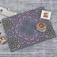 thumbnail image 3 of TEQUAN Dish Drying Mat for Kitchen Counter, Microfiber Super Absorbent Geometric Mandala Floral Tribal Style Prints Dish Drainer Mats, 18 x 24 inches, 3 of 7