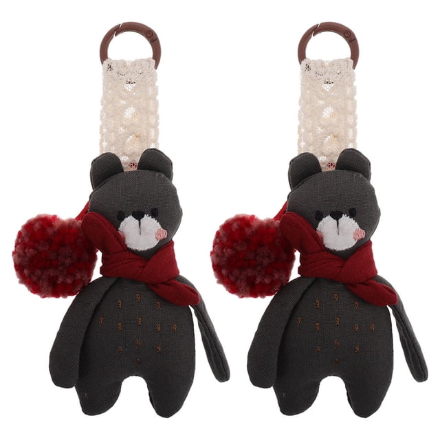 WHAMVOX 2Ud Llavero De Tela Plush Multicolor Decorativo Para Llaves Y Bolsos Con Animal