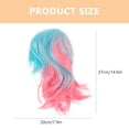 thumbnail image 2 of 1Pcs Wig for Women Color Wigs For Women Synthetic Gradient Multi-Color Gradient Medium-Length, 2 of 9