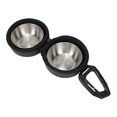 thumbnail image 1 of Cuencos plegables para mascotas, vasos dobles para comida y agua con mosquetón, comedero plegable para mascotas, cuencos de alimentación para caminar, 1 of 8