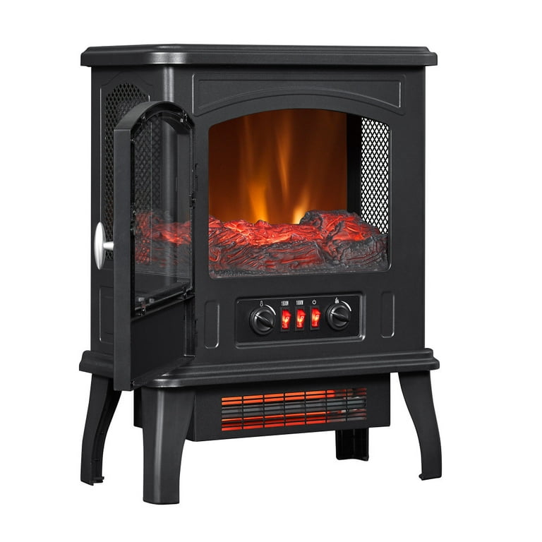 Duraflame® Infrared Quartz Electric Fireplace Stove Heater, Black -  Walmart.com