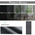 thumbnail image 6 of KBOOK 1 Panel Blackout French Door Curtain Self-Adhesive Door Window Tie Up Curtain, 26"x 40", 6 of 6