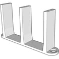 thumbnail image 1 of Guía de piso para puerta corrediza de clóset Grovers 1,38" blanca, 1 of 6