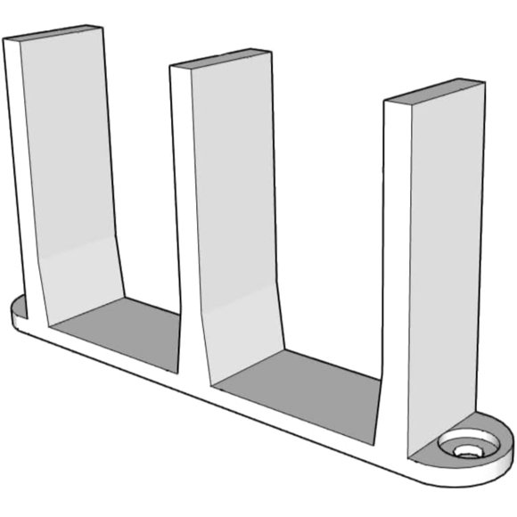Guía de piso para puerta corrediza de clóset Grovers 1,38" blanca