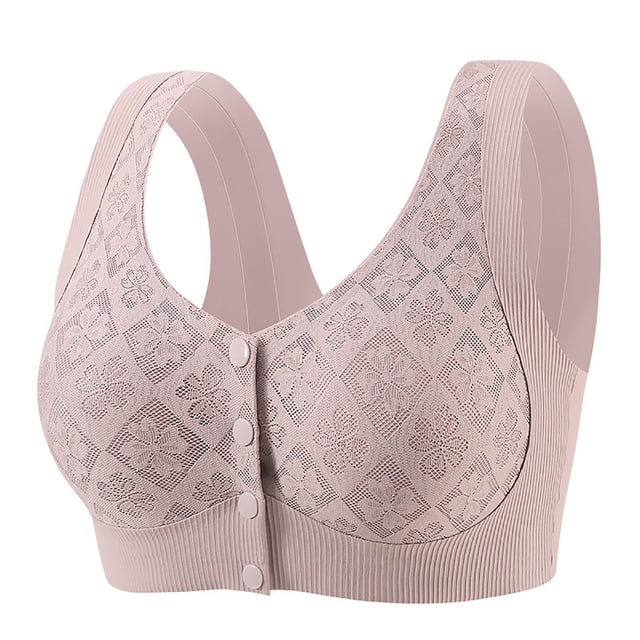 Seamless Front Closure Bra for Everyday Comfort Lightweight Wireless Bralette with Soft Support and Daily Wear Versatility