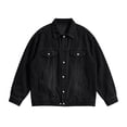 thumbnail image 4 of Hvogkswy Vintage Washed Jean Jacket Men Long Sleeve Button Denim Jackets Lightweight Work Jean Jacket Coat with Pockets, 4 of 7