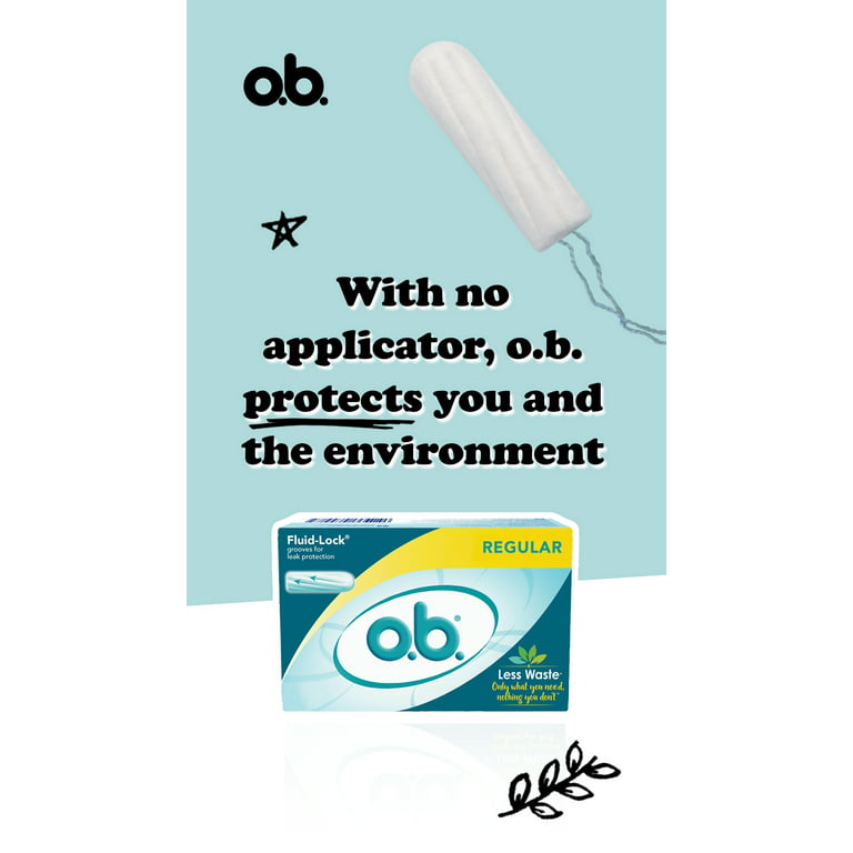 O.B. Free Digital Tampons Plus Absorbency - 40 - Walmart.com