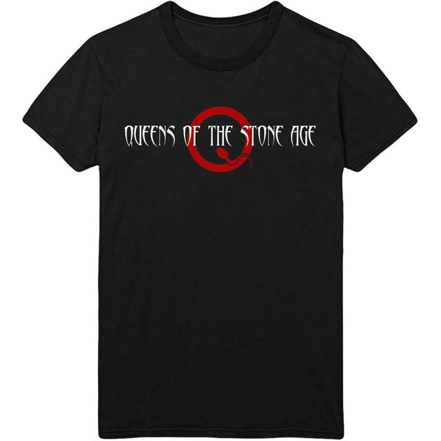 Queens Of The Stone Age Adult Text Cotton Logo T-Shirt